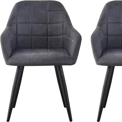 mcc direct 2x Faux Matte Suede Leather Dining Chairs Accent Chairs home & restaurants Adrian