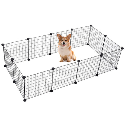 twelve-panel metal pet playpen - alternate angle 10