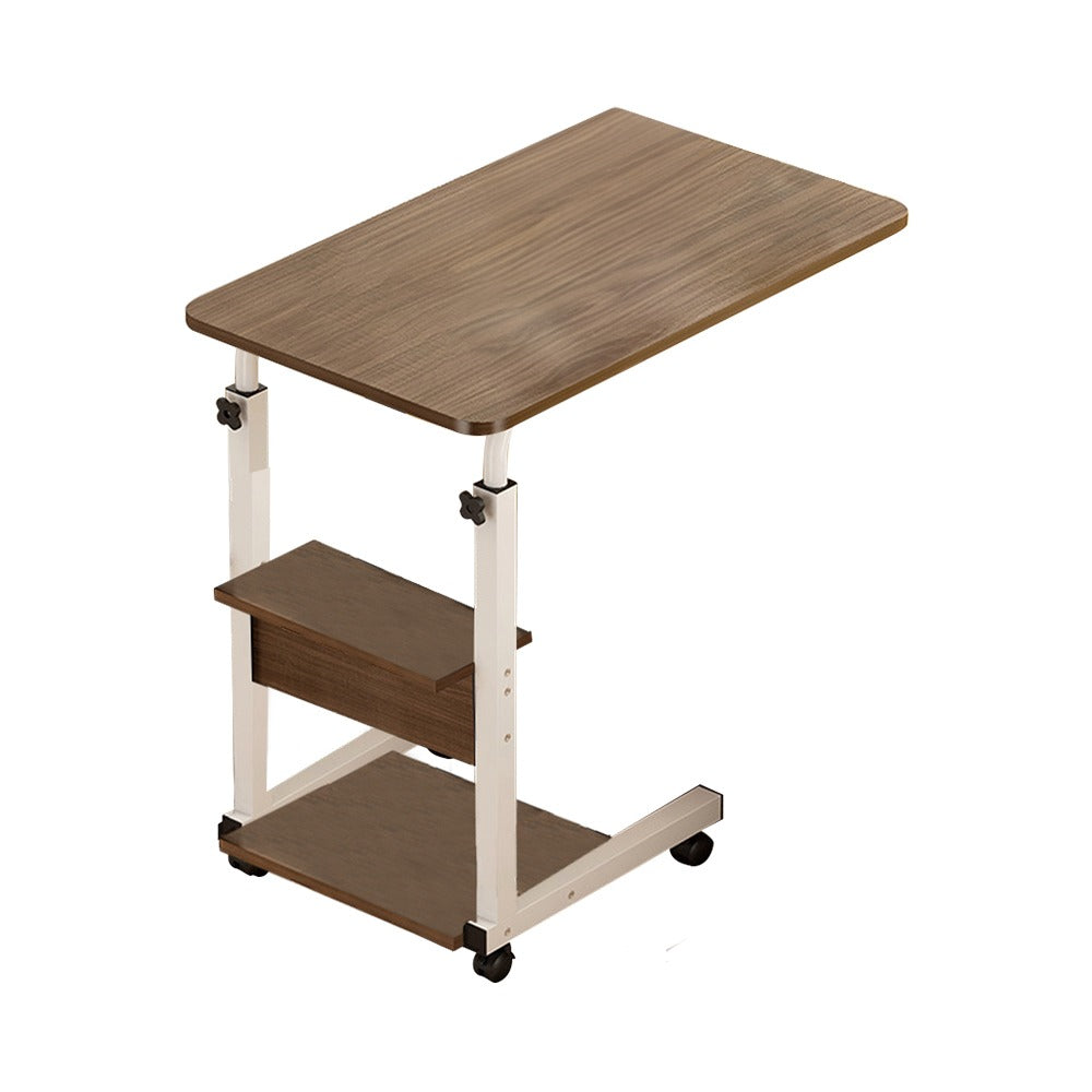 Adjustable Mobile Laptop Desk on Wheels Height Adjustable 68-83cm MDF Workstation 60x40cm for Laptop Tablet Bed Sofa Study Dining Home Office