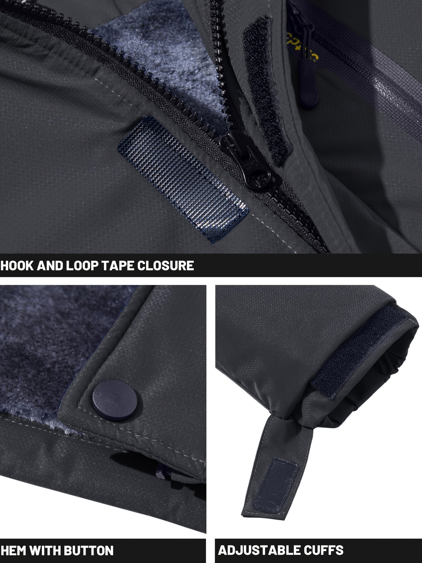 Men's Winter Warm Jackets Fleece Lined Coats Hooded Thermal Outdoor Thick Jacket Heavy Sport Hiking Jogging Camping Fishing Climbing Traveling Skiing Snowboarding Casual Parka