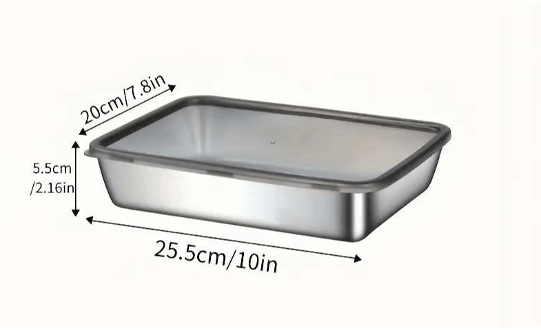 Stainless Steel Food Storage Containers 6pcs Set - Airtight Lunch Boxes, Microwave Safe, Stackable Kitchen Organization Containers for Fridge/Freezer