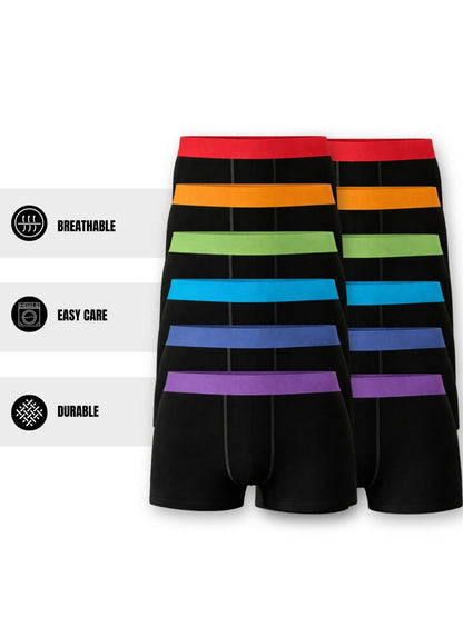 12 Pack Boys Boxers Ages 5-13 Years – Soft & Breathable Cotton Boys Boxer Shorts – Durable Multipack Kids Boxers - Breathable & Anti Chafing Cotton Boxer Shorts for Kids