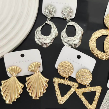 10Pairs/Lot Fashion Korean Lady Long Tassel Hook Earrings, European American Style Earrings Hollow Butterfly Leaf Earrings, Versatile Daily Party Gifts Random Style, Without Box