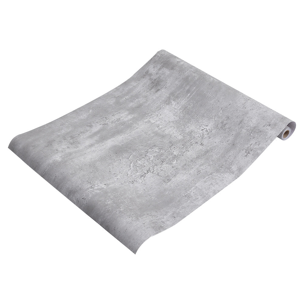 5mx60cm Grey Self Adhesive Wallpaper 60x500cm Concrete Effect Sticky Back Plastic Industrial Cement Vinyl Wrap Peel and Stick Kitchen Worktop Covering Sticky Back Plastic Furniture Sticker