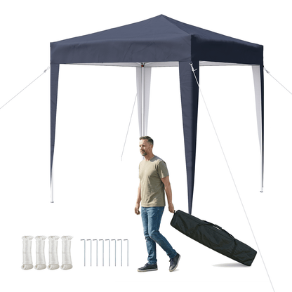 Pop Up Gazebo 2X2m/3x3m Easy One Person Setup Instant Outdoor Canopy Folding Garden Gazebo Party Tent