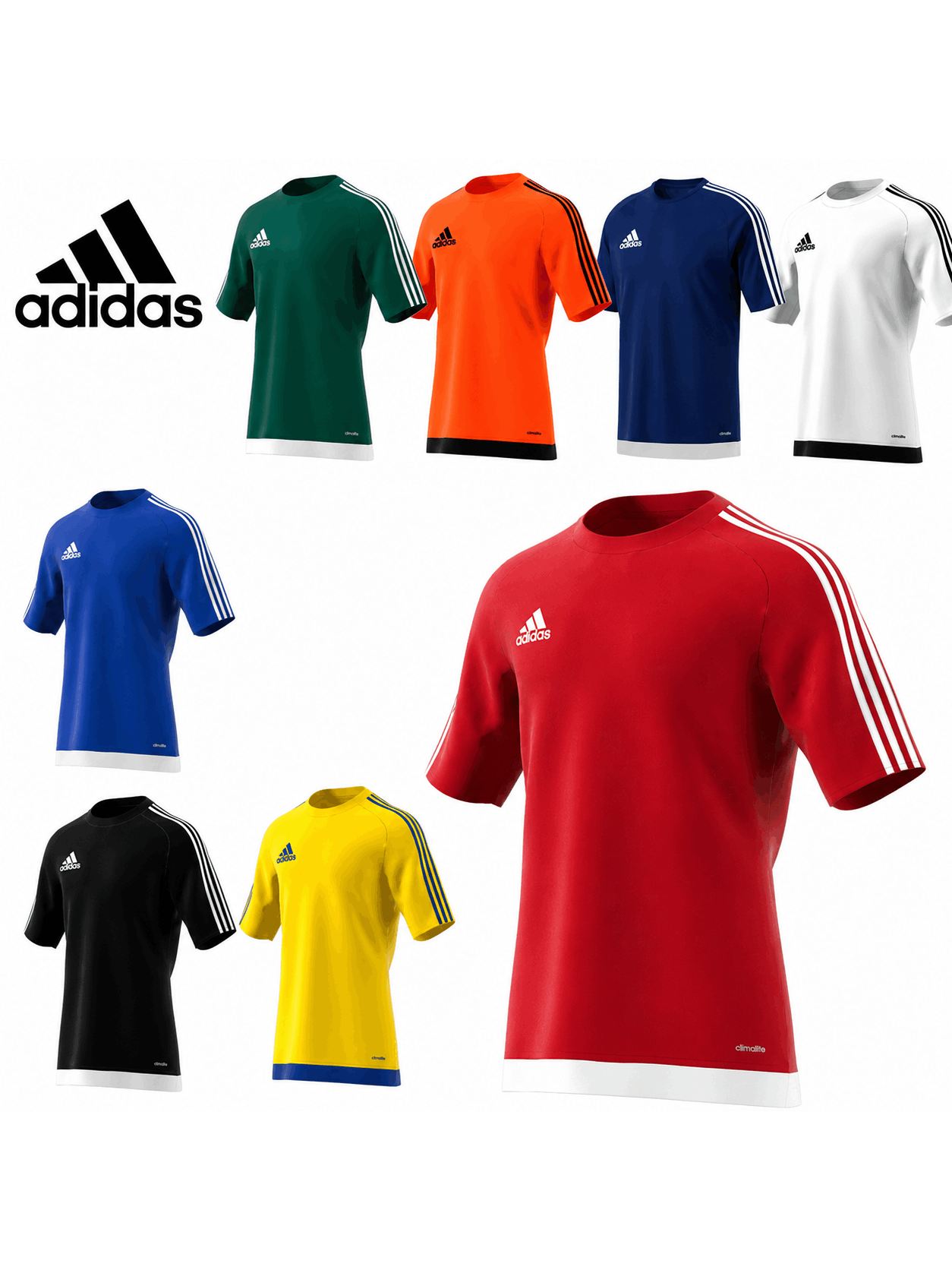 Adidas Climalite T Shirt Top Kids Boys Girls Football - Order One Size Larger As Small Fitting - Measure Chest & Check Against Attached 'Size Guide.'