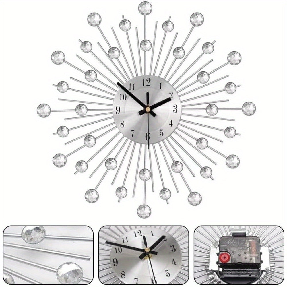1pc Pendulum Wall Clock, Modern Big Wall Clock Extra Giant Wall Clock Battery Operated, For Kitchen Bedroom Home Dining Room Bathroom Office Decoration 33/45/50CM