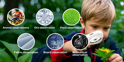 500X Magnification Handheld Digital Microscope, 2-Inch IPS Screen, 8 Adjustable 3-Level LED Lights, Suitable for Electronic Maintenance/Biological Observation, Compatible with Windows And Mac OS Computers