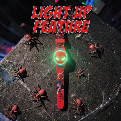Marvel Kids Toys Light Up Watch for Boys & Girls – Hulk, Spider-Man, Iron Man & Captain America Toy Watch – Adjustable Watch Strap – Party Bag Fillers Kids – Fidget Toys – Toys for Boys Ages 3+