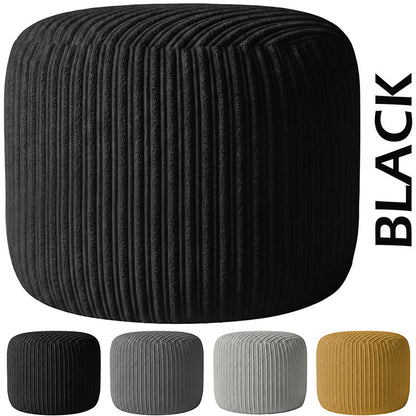 Jumbo Cord Footstool Pouffe, Round Shape Corduroy Bean Bag Ottoman Footrest for Lounge & Bedroom, Durable & Stylish Ergonomic Design