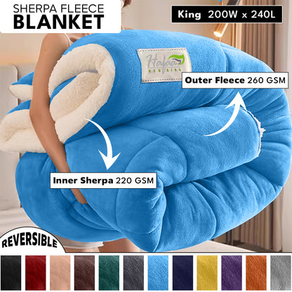 Soft Cozy Sherpa Blanket, Double-Sided Throw Blanket, Contemporary Design, Warm Throw for Couch, Bed, Office and Travel, Versatile All-Season, Perfect Holiday Gift