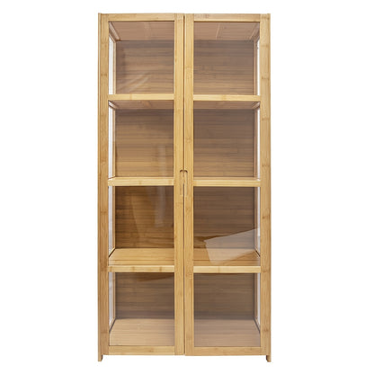 Acrylic Transparent Display Cabinet, Bamboo Collectible Display Cabinet, Cell Storage, Toy Model Display