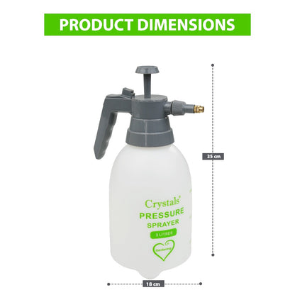 3L Garden Pressure Sprayer Handheld Manual Pump with Adjustable Nozzle | Weed Killer Fertiliser Cleaning | Heavy Duty Portable Chemical Sprayer
