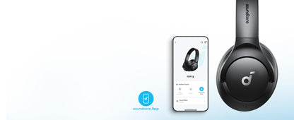 soundcore by Anker Q20i Hybrid Active Noise Cancelling Foldable Headphones, Wireless Over-Ear Bluetooth, 40H Long ANC Playtime, Hi-Res Audio, Big Bass, Customize via an App, Transparency Mode (Renewed)