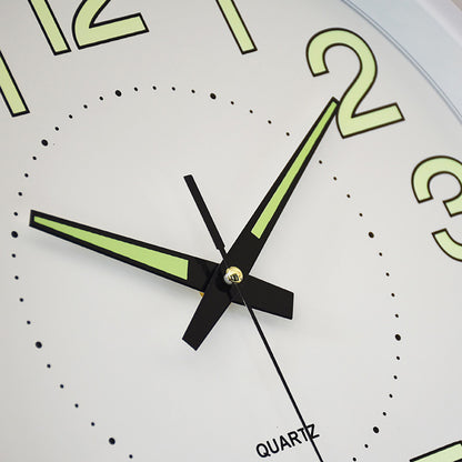 12" Luminous Wall Clock Glow in The Dark Wall Clock Silent Quartz Wall Clocks Non Ticking Sweep Movement, Easy To Read, Perfect for Living Room, Bedroom, Kitchen, Office, Study Room, Dining Room, Halloween Christmas Gifts, Birthday Gifts