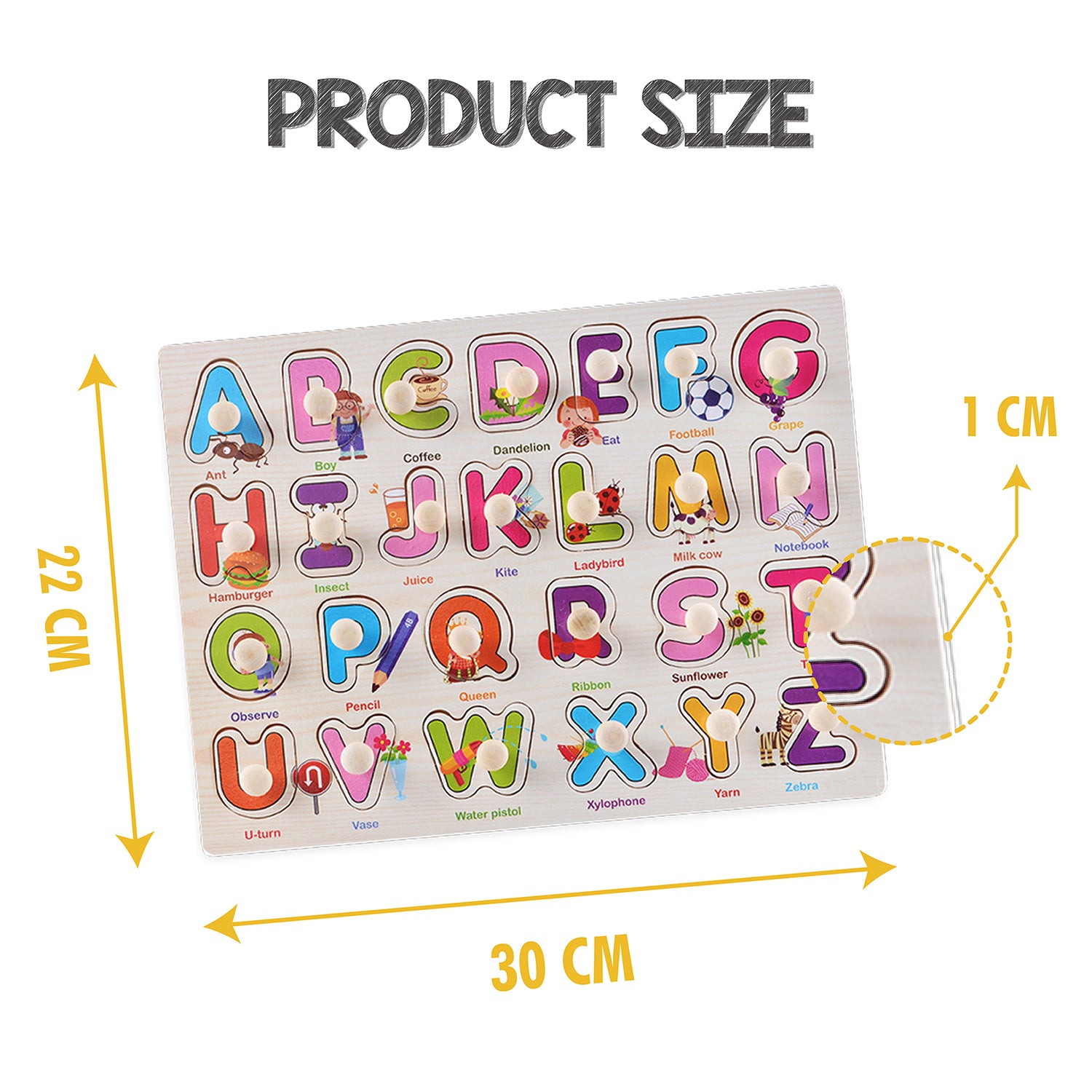 Wooden Toddler Learning Puzzles - 6-Piece Activity Set
