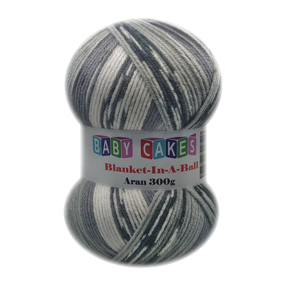 Blanket In A Ball - 300g Ball of 100% Acrylic Aran Yarn - 8 Shades Available - Machine Washable - Perfect for Knitting or Crochet