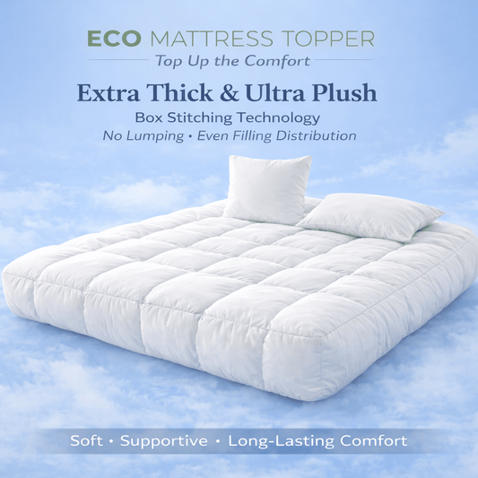 Luxury Mattress Topper 10cm Thickness – Soft Breathable Box Quilted Bed Topper with Corner Straps, No Lumping | Single, Small Double, Double, King & Super King