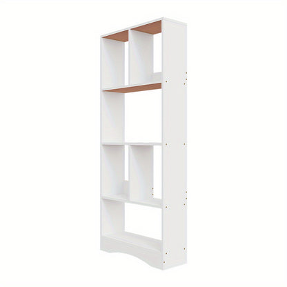 Bookcase, 4-Tier Bookshelf, Open Storage Shelf, Tall Shelving Unit, Free-Standing Display Shelf for Living Room, Home Office, Dining Room, 50×17×120 cm