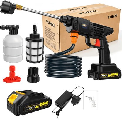 High Pressure Water Gun, Powerful Cleaning Tool for And Gardens, Portable Wireless Electric Cleaning Tool, Ergonomic Design, Durable Plastic, Portable High-Pressure Cleaning Machine for Car/ Fence/ Floor Cleaning And Watering, Is a Great Gift