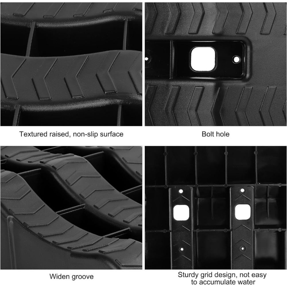 2pcs Car Ramps 4 Ton Plastic Kerb Ramps Wavy Ramp Car Ramps Heavy Duty 3 Step Car Lift Ramps Caravan Leveling Ramps for Home Garage Motorhome Leveling 61X21.5X12CM