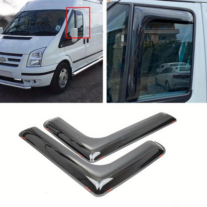 2pcs Front Wind Rain Smoke Deflectors L Shape Left Right for Ford Transit Mk6 Mk7 2000-2013