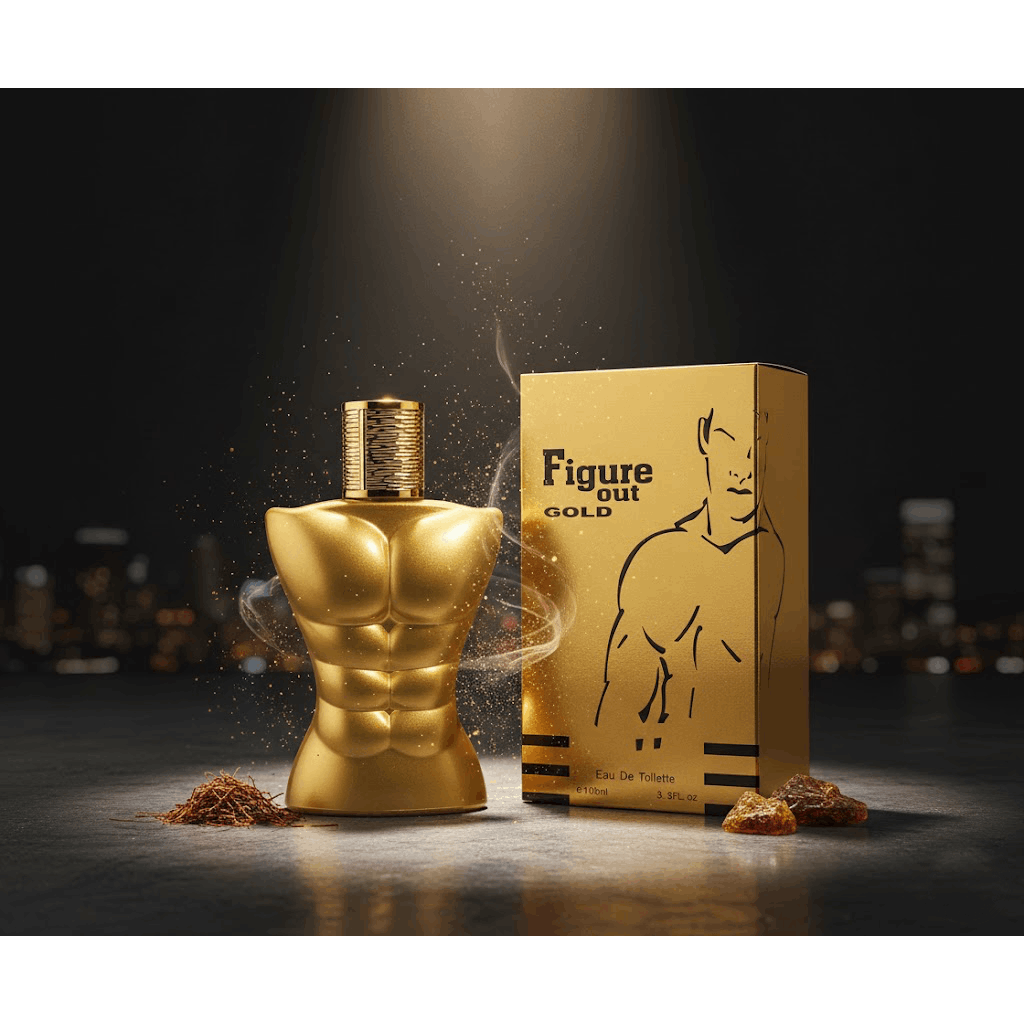 Premium Long Lasting Perfume For Men - FIGURE OUT GOLD Men'S EDT 100ml Spray | Aromatic Experience Irresistible High-Quality Fragrance for the Modern Man | Premium Saffron & Amberwood Notes | Masculine, Elegant, & Exclusive Scent for Him To Attract Women