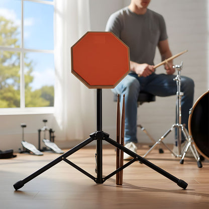 7.87-inch Mute Drum Practice Pad Set with Drum Pad and Portable Bag, Suitable for Drummers' Rehearsals and Beginner Practice