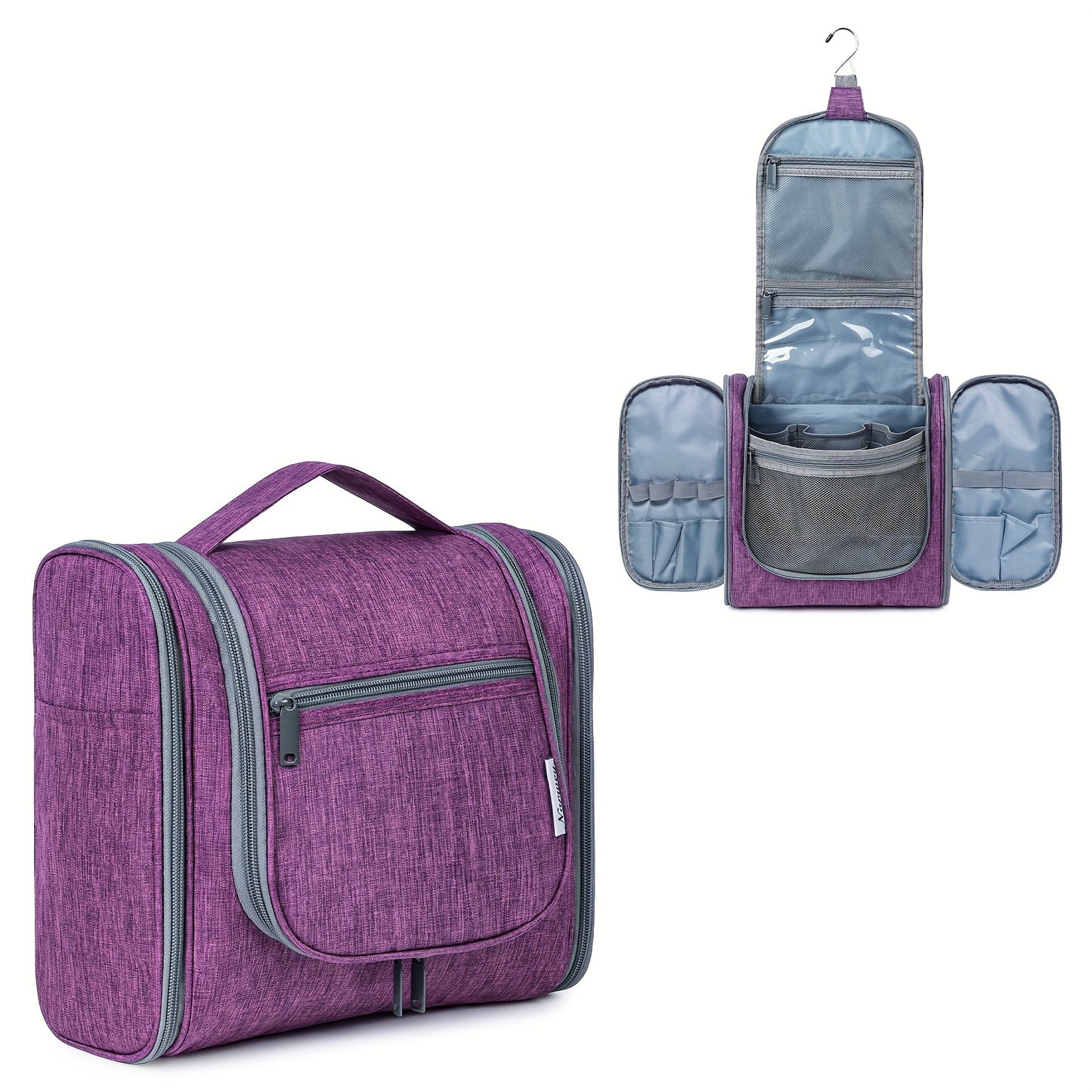 Large Hanging Travel Toiletry Bag Makeup Organizer Bag for Women Travel And Home Cosmetic Bag with PVC Compartment And Metal Hook Fashion Design - Perfect for Travel Daily Use Valentine'S Day Gifts