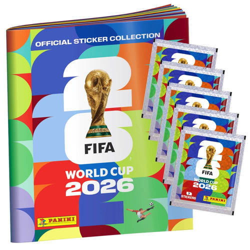 Fifa World Cup 2026 Sticker - World Cup Collector Sticker - 1 Album + 5 Packs