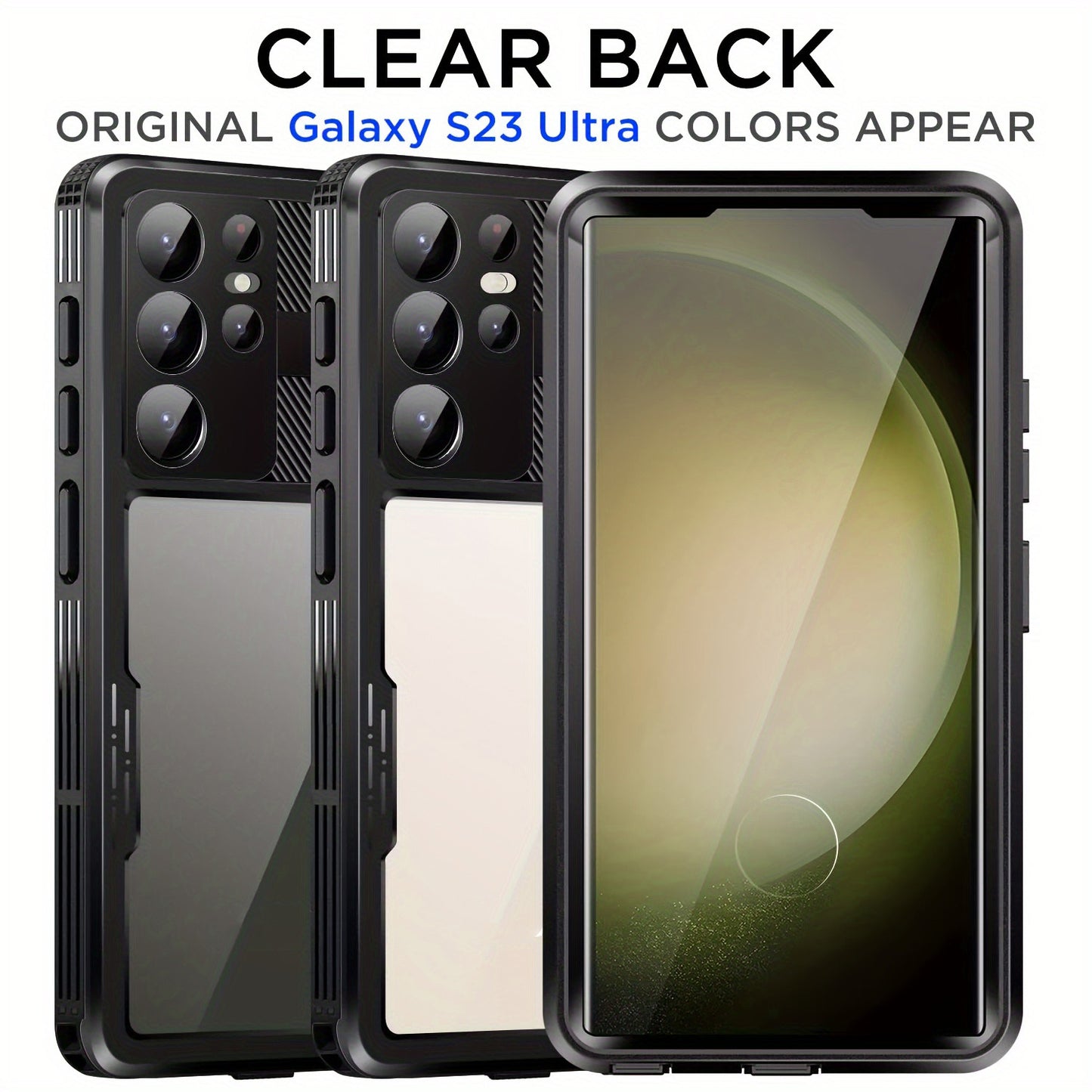 Waterproof Case For Samsung Galaxy S23, S23 Plus, S23 Ultra 5G 360° Full Body Protection Dustproof Shockproof Built-in Screen Protector Phone Case