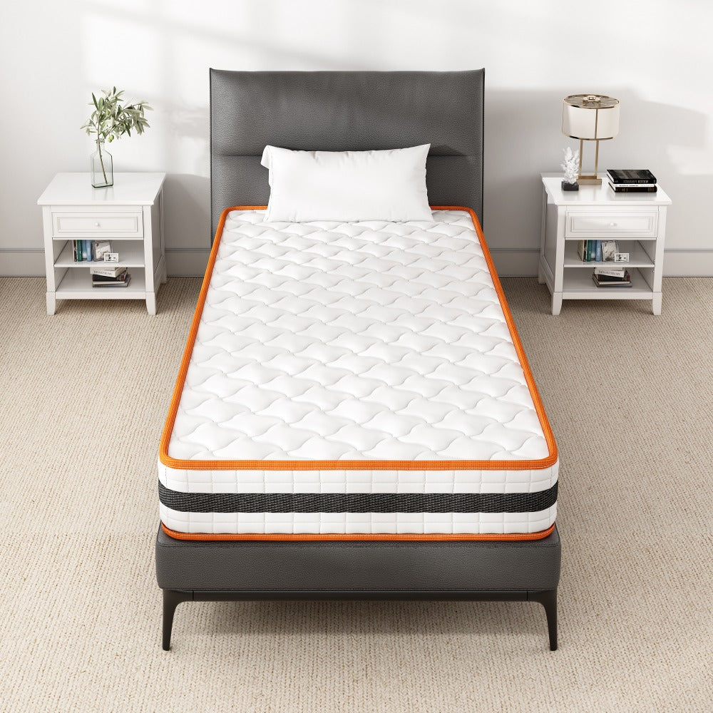 Memory Foam & Pocket Spring Hybrid Mattress | OEKO-TEX Certified | 7-Layer 3D Breathable Fabric | Medium Soft to Medium Firm | Roll-Up Box Delivery | Bedroom Mattress