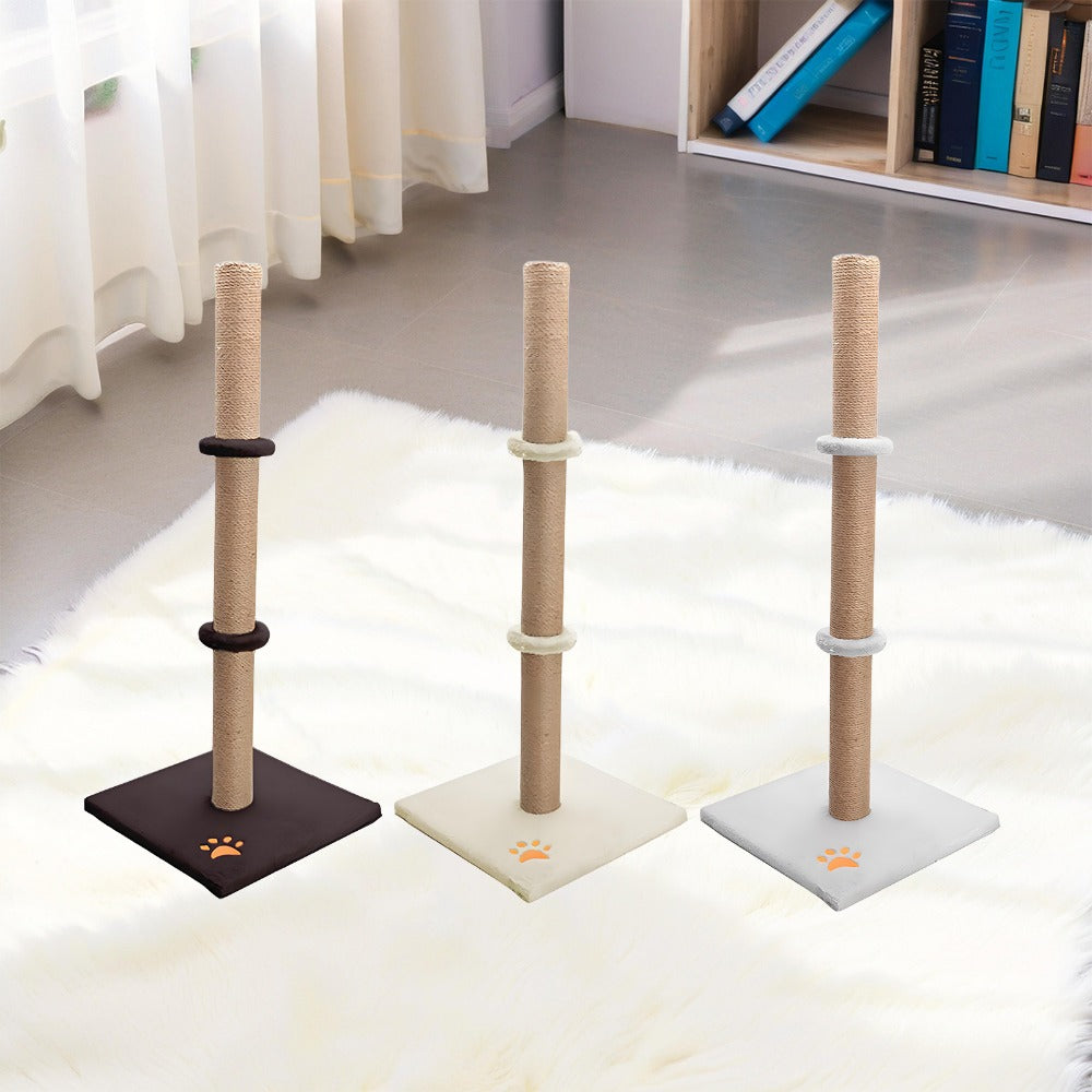 Cat Scratching Post 89 Cm Vertical Cat Tree For Pet Cats Climbing Frame With Soft Plush Carpet-Covered Base And Sisal Pole For Pet Cats