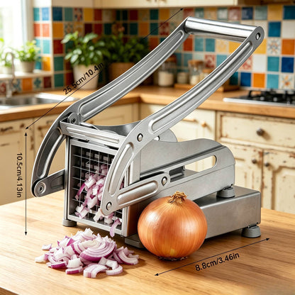 Stainless Steel Fruit Cutter, Vegetable Cutter, French Fry Cutter, French Fry Chopper, Potato Slicer, Vegetable Chopper, Onion Chopper, Food Chopper, Chop Potatoes Carrots Cucumbers, Kitchen Supplies, Kitchen Gadgets, Kitchen Additions