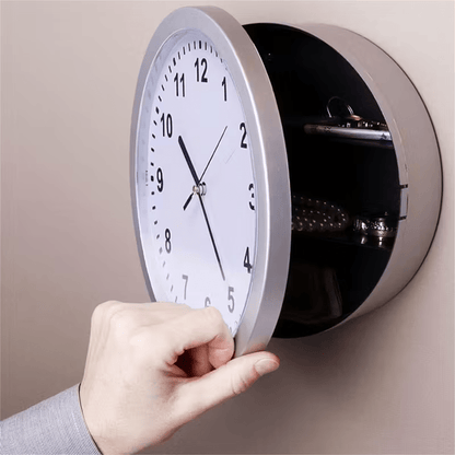 1PC multi-functional clock wall clock with fun thick frame and durable gold/white clock, 25*25*7CM