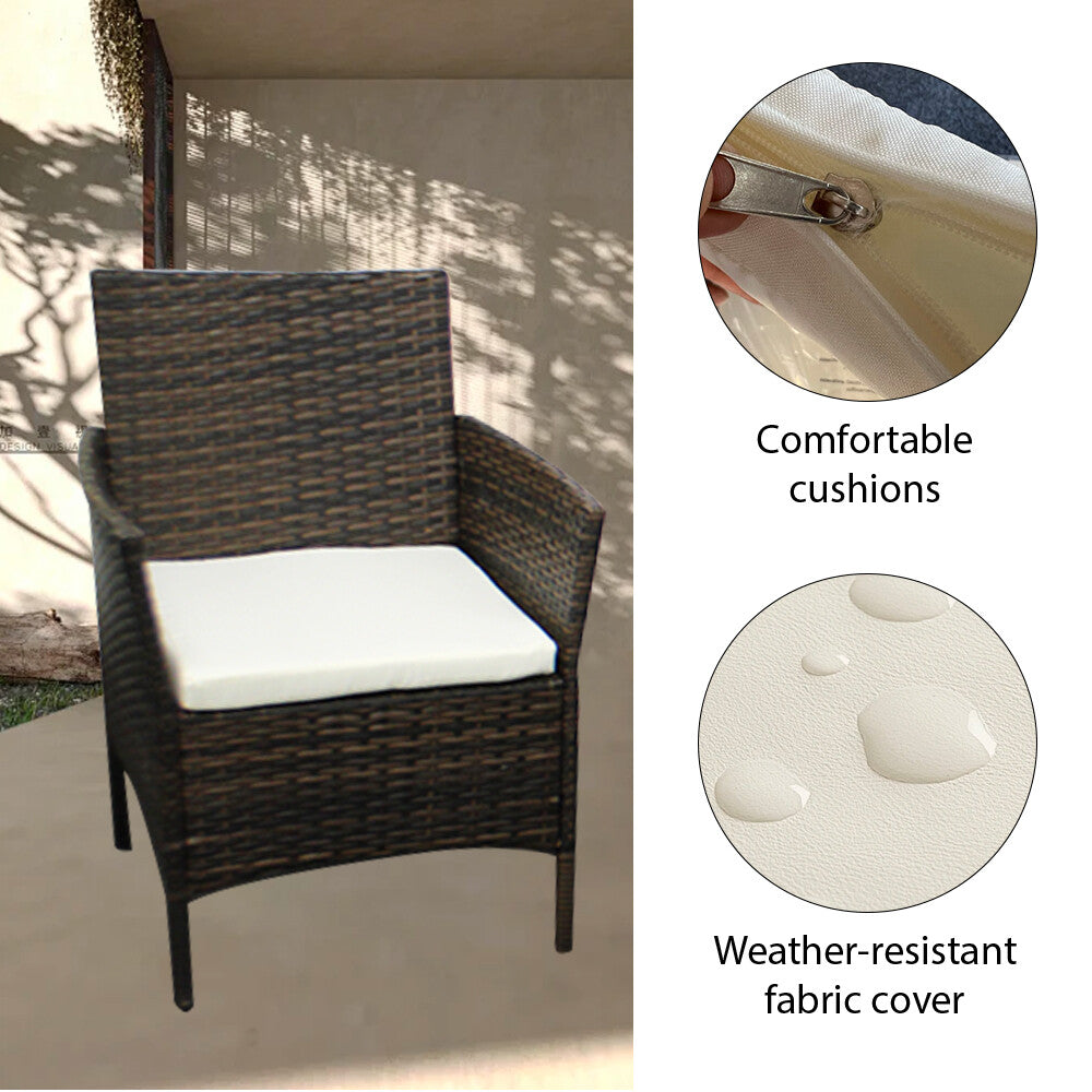 Garden Furniture Sofa Chairs Table Set Rattan Conservatory Outdoor Patio Seat Cushion With Single Armchairs With Coffee Table 6210-B Sofa