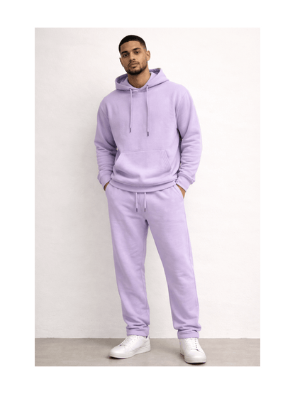 Men'S Outfit Two-Piece Set Featuring a Hooded Long-Sleeve Sweatshirt And Long Pants Solid Colour Knit Fabric Tracksuit, Regular Fit, Perfect Gift for Men, Daily & Outdoor Wear Large Pockets Matching For All Seasons S-XL