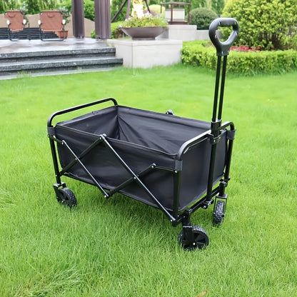 1pc Heavy-Duty 4-Wheel 199.58KG Garden Cart with Ergonomic Handle & Reinforced Steel Frame - All-Terrain Wheels, Large Capacity Utility Wagon for Camping, Hiking, Farming, Garden, Hiking Gear, Sturdy Construction