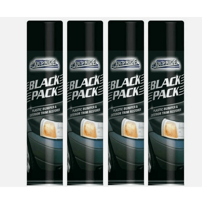 4x Car Pride Black Pack Bumper Restorer 300ml Exterior Plastic Trim Care Solution for Cars, Bumpers & Mouldings, Deep Black Finish & Long-Lasting Appearance