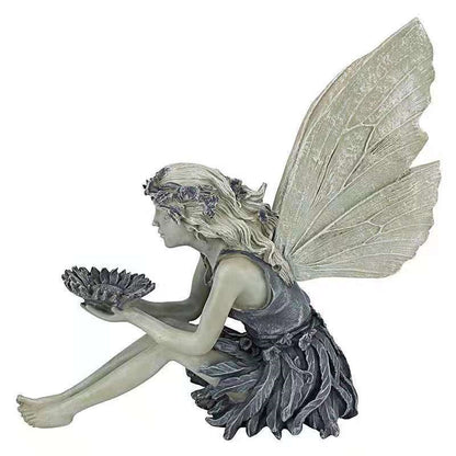 Fairy Statue Resin Ornament Realistic Figurine Sculpture Outdoor Garden Decor