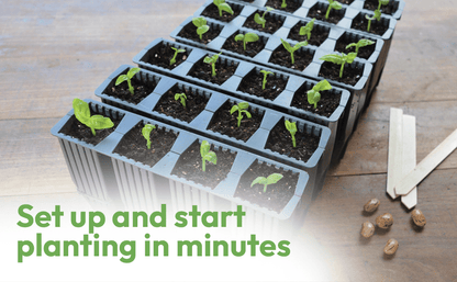 28 Cell Deep Rootrainer Propagator Garland Deep Root Success Kit Reusable Deep cell Root trainers Plug Plant Seed Root Tray Trainer Propagator Deep root success Kit Deep root seed starting trays 12cm Deep