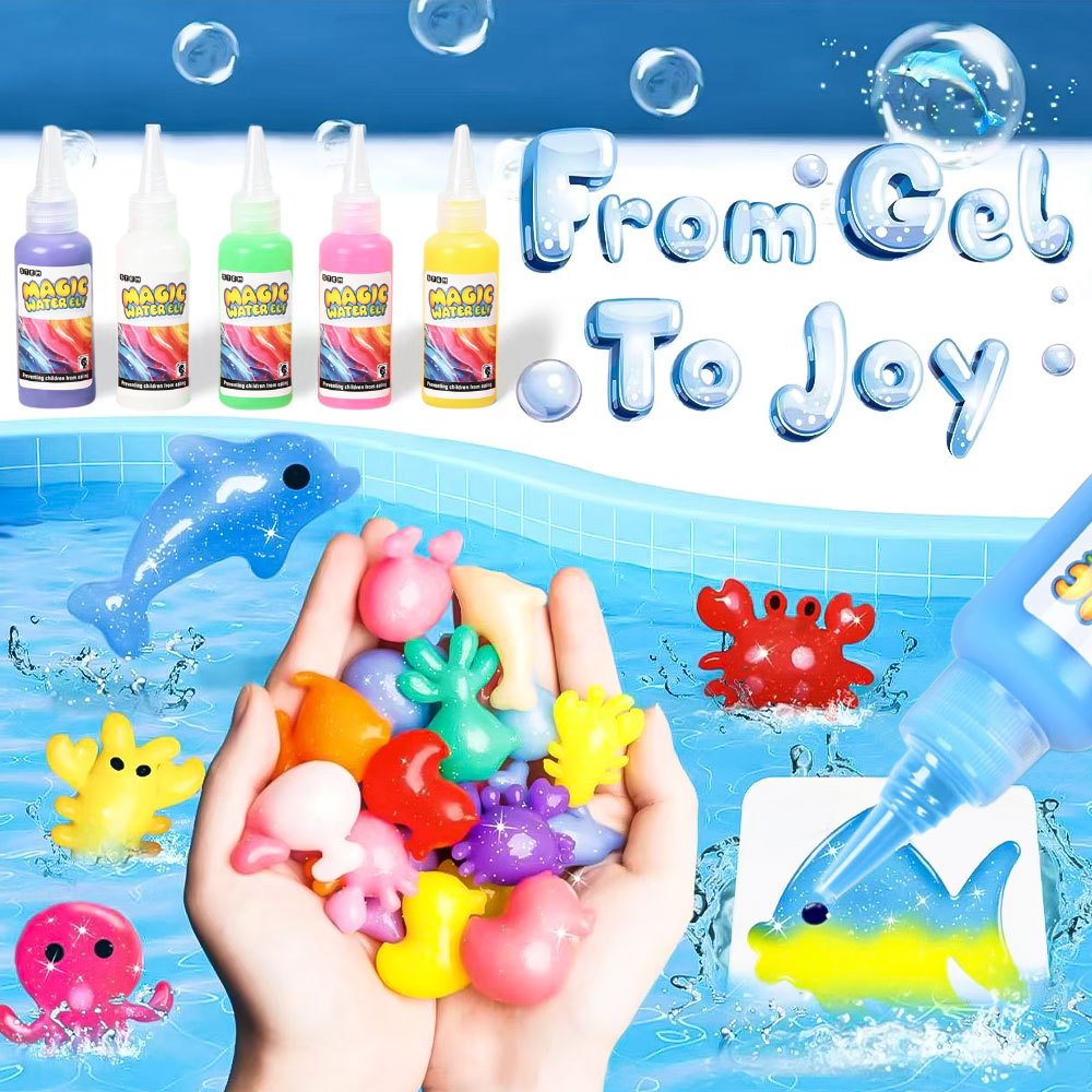 Magic Water Elf DIY Craft Kit 32 Piece - 12 Colours, 12 Moulds & Storage Box | STEM Sensory Art Toy for Boys & Girls | Creative Birthday Gift