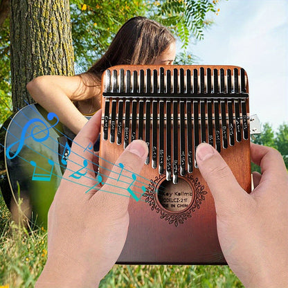 21 Keys Thumb Piano Kalimba set with Tuning Hammer & Accessories - Elegant Acoustic Musical Instrument for Beginners, Includes Storage Bag, Durable Wooden Construction, Perfect Holiday Gift, Musical Instruments