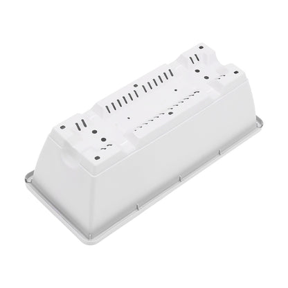 5pcs Balcony Vegetable Basin, Long Strip Horon Basin, Outdoor Creative Plastic Vegetable Planting Box, Available in White, Gray, Dark Green And Brick Red. Available Sizes: L42.5*W17*H14Cm/L49.5*W19*H*14Cm