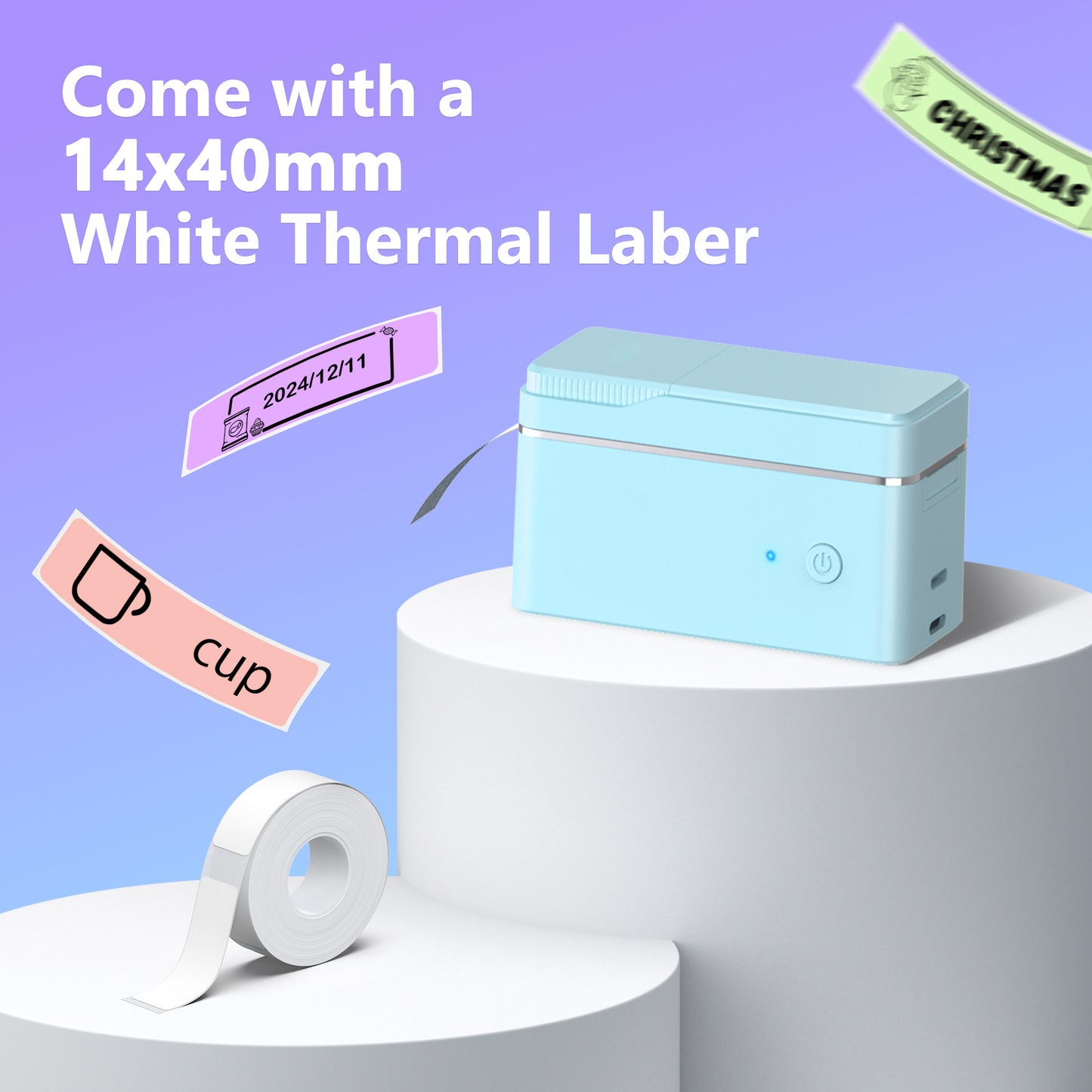 Mini Label Maker with Tape, P31S Portable Thermal Printer, Sticker Making Label Maker with Multiple Templates, Wireless Connectivity&Durable, For Organizing Storage Devices, Office, Home