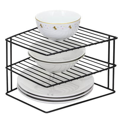 3 Tier Corner Kitchen Plate Rack Tidy Cupboard Shelf Insert Organiser New