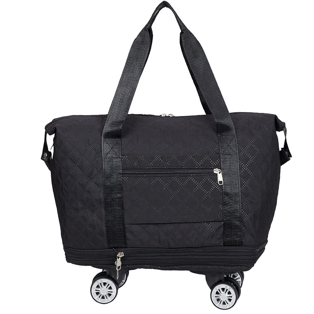 Travel Bag, Multifunctional Luggage Bag, Expandable Luggage Suitcase, Carry on Bag, Rolling Duffle Bag with Detachable Wheels, Travel Essentials Bag, Large Capacity with Zipper Closure, Ideal for Fitness, Yoga, and Everyday