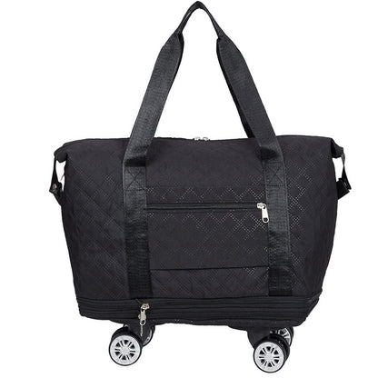 Travel Bag, Multifunctional Luggage Bag, Expandable Luggage Suitcase, Carry on Bag, Rolling Duffle Bag with Detachable Wheels, Travel Essentials Bag, Large Capacity with Zipper Closure, Ideal for Fitness, Yoga, and Everyday