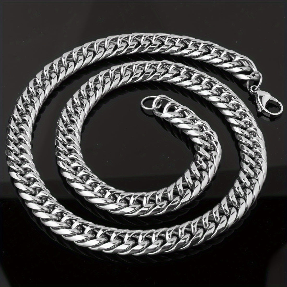 19Mm High Quality 316 316 Stainless Steel Heavy Necklace Men'S Curb Cuban Chain Necklace
