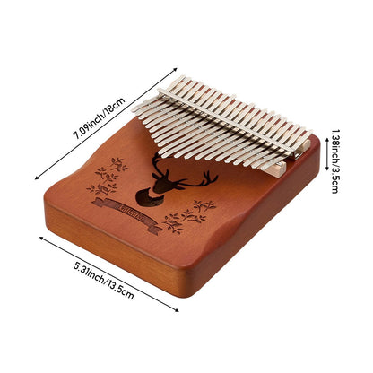 21 Keys Thumb Piano Kalimba with Tuning Hammer & Accessories - Portable Acoustic Musical Instrument for Beginners, Includes Storage Bag, Durable Wooden Construction, Perfect Holiday Gift, Musical Instruments, Anxiety & Stress Relief Instrument